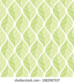 Geometric leaves vector seamless pattern. Abstract vector texture. Leaf background.