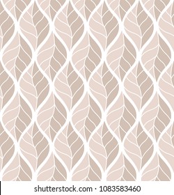 Geometric leaves vector seamless pattern. Abstract vector texture. Leaf background.