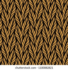 Geometric leaves vector seamless pattern. Abstract vector texture. Leaf background.
