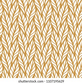 Geometric leaves vector seamless pattern. Abstract vector texture. Leaf background.