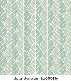 Geometric leaves vector seamless pattern. Abstract vector texture. Leaf background.