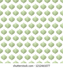 Geometric leaves vector seamless pattern. Abstract vector texture. Leaf background.