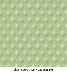 Geometric leaves vector seamless pattern. Abstract vector texture. Leaf background.