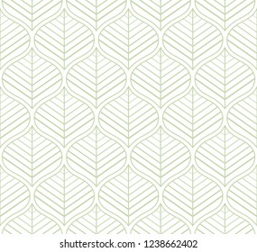 Geometric leaves vector seamless pattern. Abstract vector texture. Leaf background.
