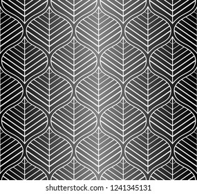 Geometric leaves vector seamless pattern. Abstract vector texture. Leaf background.
