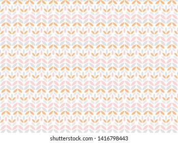 Geometric leaves vector seamless pattern. Abstract vector texture. Leaf background.