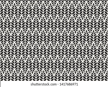 Geometric leaves vector seamless pattern. Abstract vector texture. Leaf background.