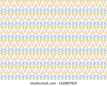 Geometric leaves vector seamless pattern. Abstract vector texture. Leaf background.