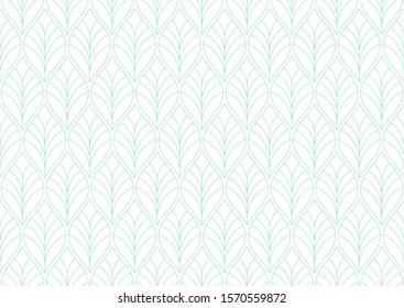 Geometric leaves vector seamless pattern. Abstract vector texture. Leaf background.