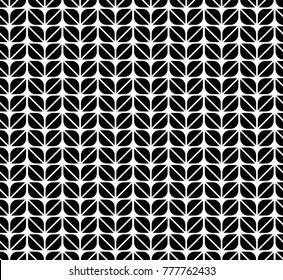 Geometric leaves vector seamless pattern. Abstract vector texture. Floral background.