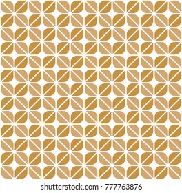 Geometric leaves vector seamless pattern. Abstract vector texture. Leaf background.