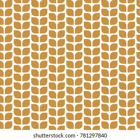 Geometric leaves vector seamless pattern. Abstract vector texture. Leaf background.