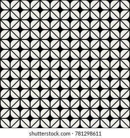 Geometric leaves vector seamless pattern. Abstract vector texture. Leaf background.