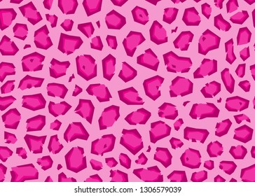 Geometric leopard skin seamless pattern. vector background