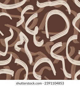 geometric leopard  Wavy and swirl brush stroke pattern dress trim splash paint textile abstract design seamless