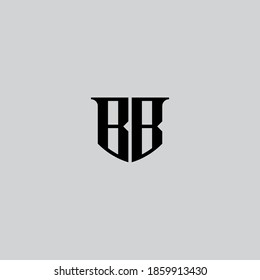 Monogramm-Logo des geometrischen Buchstabens BB bildet ein Schild