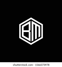 Geometric Letter Bm Logo Design Vector Stock Vector (Royalty Free ...