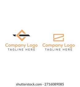 Letra geométrica C Monograma Diseño de logotipo