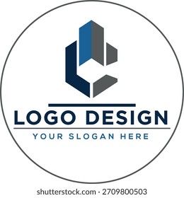 Icono de logotipo de propiedad de letra C geométrica