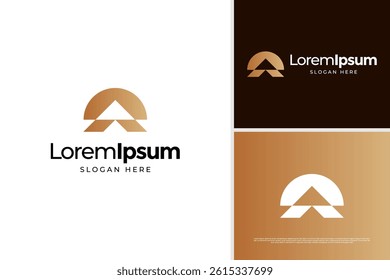 Geometric Letter D A or D and A logo vector design template