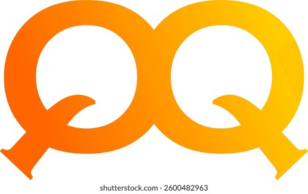 geometric of letter double Q  vector design