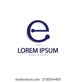 Concepto Geométrico Del Logotipo De La Letra E Para La Marca Del Profesional Y El Diseño Visual De La Identidad