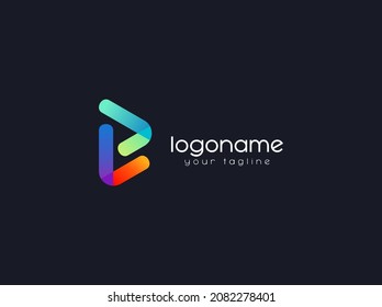 Geometric letter E logo design element