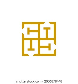 Geometric Letter E Rotation Logo Design