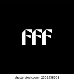 geometric letter FFF logo concept vector icon