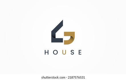 Geometric Letter G House Logo. Usable for Business and Company Branding Logos. Flat Vector Logo Design Template Element.