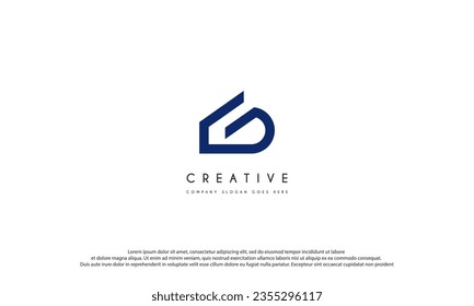 Geometric Letter G House Logo. Usable for Business and Company Branding Logos. Flat Vector Logo Design Template Element.