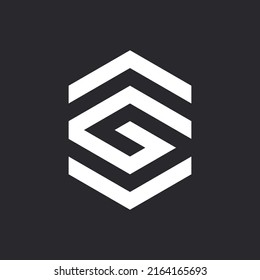 Geometric letter G logo design template