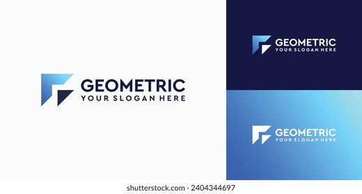 Diseño del logotipo G de letra geométrica