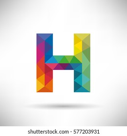 Geometric Letter H Icon and Logo Template.