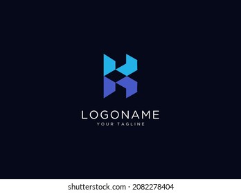 Geometric letter k logo design element