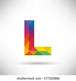 Geometric Letter L Icon and Logo Template.