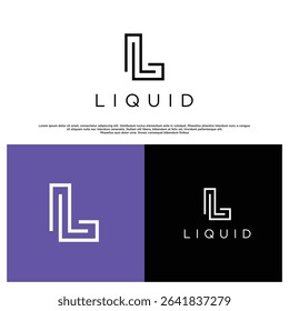 Geometric letter L logo icon vector.