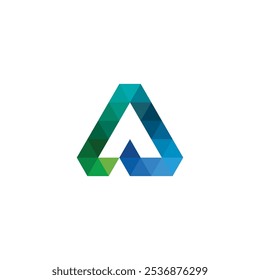 Geometric Letter A Logo design vector template