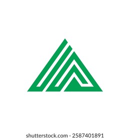 Geometric Letter A Logo design vector icon template isolated on white background