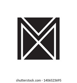 Geometric Letter M Business Company Vector Logo Design