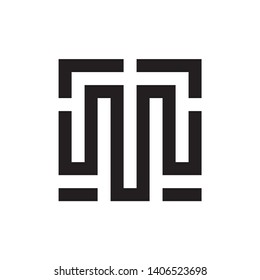 Geometric Letter M Business Company Vector Logo Design