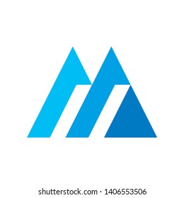 Geometric Letter M Business Company Vector Logo Design