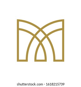 Geometric Letter M Business Company Vector Logo Design