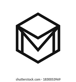 Geometric Letter M Business Company Vector Logo Design