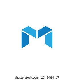 Geometrischer Buchstabe M Logo-Design, Vektorvorlage