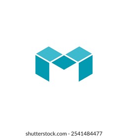 Geometrischer Buchstabe M Logo-Design, Vektorvorlage