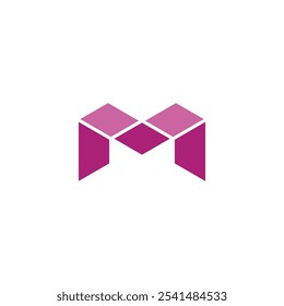 Geometric Letter M Logo design vector template