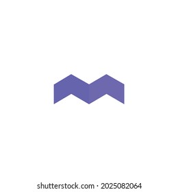 Geometric letter M vector logo design