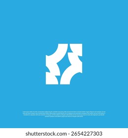 Plantilla de diseño de Vector de logotipo de tecnología de flecha de letra geométrica