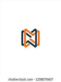 Geometric Letter N Logo Template